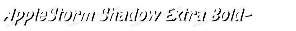AppleStorm Shadow Extra Bold字体转换